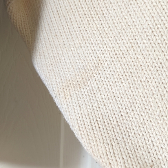 My 90's Vintage Funky Multicolored Abstract Knit Chunky Crewneck Sweater Cream M - Picture 12 of 12